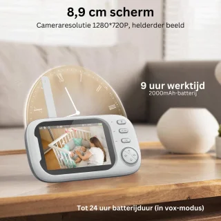 MKSS Babyfoon met Camera Full HD Wit