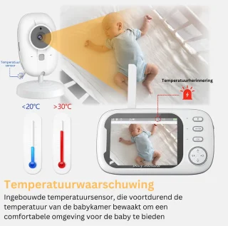 MKSS Babyfoon met Camera Full HD Wit