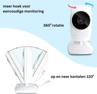 MKSS® Babyfoon met Camera Full HD Wit/Zwart