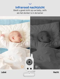MKSS Babyfoon met Camera Full HD Zwart Wit