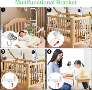 Mobiele houder voor babybed