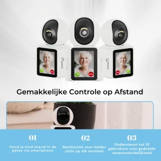 Momini Communicare Babyfoon Met Camera Wit