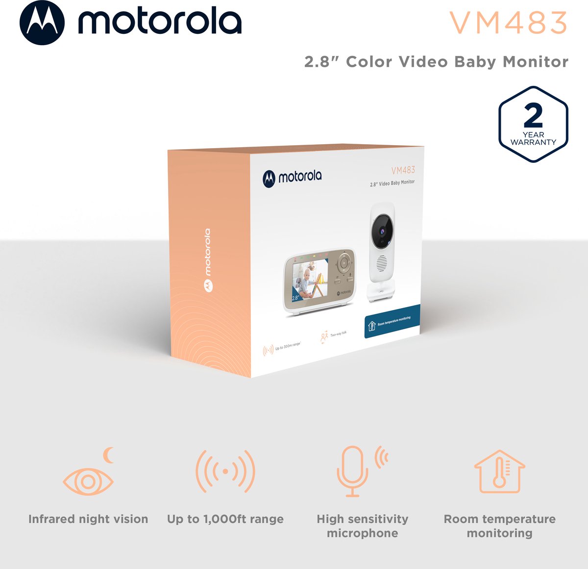 Motorola Nursery VM483 Babyfoon Video Monitor
