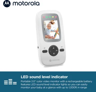 Motorola VM481 Babyfoon met Video en 2-Inch Kleurendisplay Wit