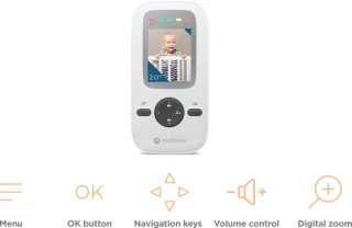Motorola VM481 Babyfoon met Video en 2-Inch Kleurendisplay Wit