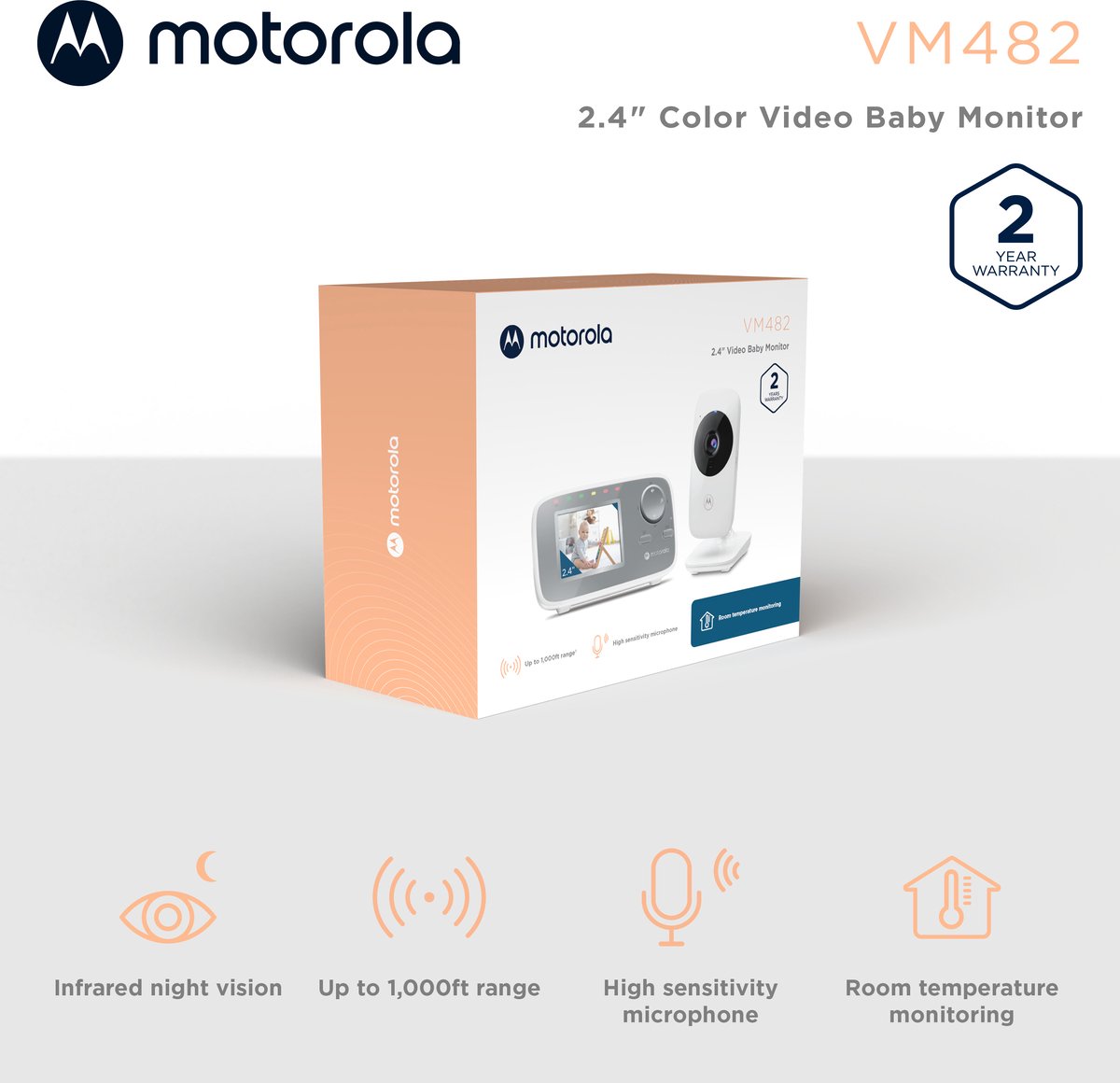 Wat vinden we goed aan de Motorola VM482 Babyfoon met Camera Wit