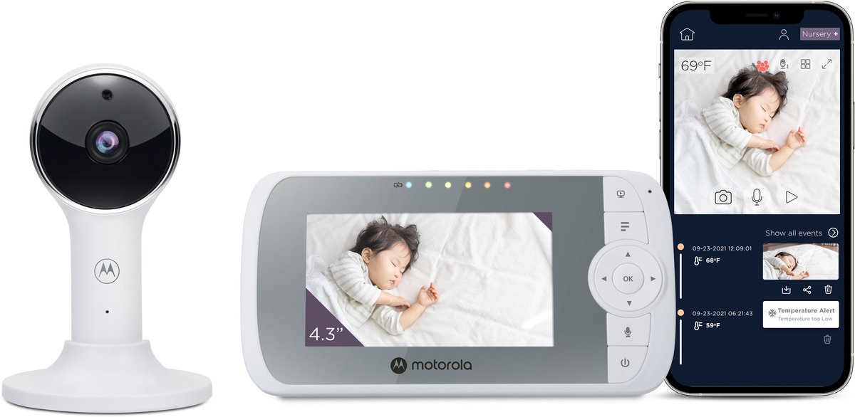 De Motorola VM64 WiFi Babyfoon met Camera en App in één oogopslag