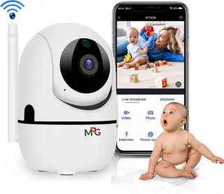 MPGoods Babyfoon Camera FULL HD Nachtzicht Tweerichting Communicatie