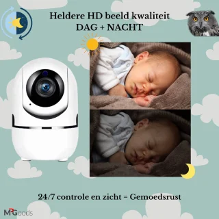 MPGoods Babyfoon Camera FULL HD Nachtzicht Tweerichting Communicatie