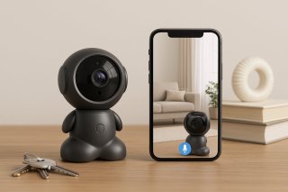 Narvie Robot Camera 1080P HD Zwart inclusief 32GB Micro SD