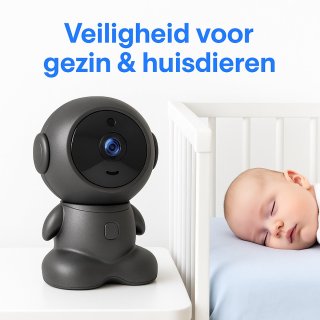 Narvie Robot Camera 1080P HD Zwart inclusief 32GB Micro SD