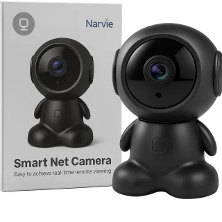 Narvie Robot Camera 1080P HD Zwart inclusief 32GB Micro SD