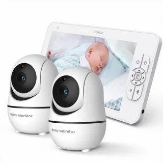 Nexeli NX-BC-72 Babyfoon met 2 camera's, 7 inch 1080p hd-monitor