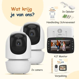 Nexino Babyfoon met 2 Camera's en Temperatuursensor