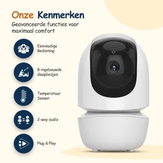Nexino Babyfoon met 2 Camera's en Temperatuursensor