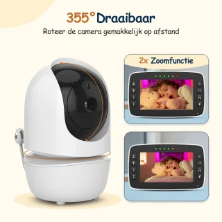 Nexino Babyfoon met 2 Camera's en Temperatuursensor