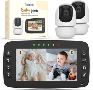 Nexino Babyfoon met 2 Camera's en Temperatuursensor