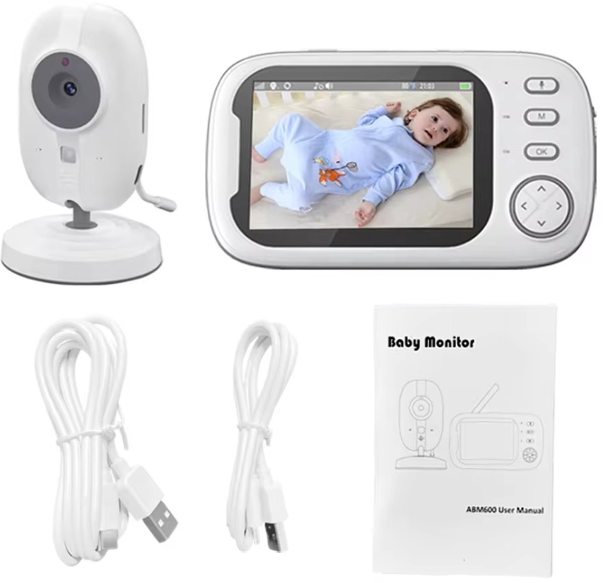 Nieuwe Draadloze Babyfoon met Camera 3,5 Inch Display