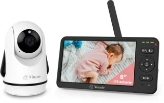 Ninnie babyfoon met camera - zwart