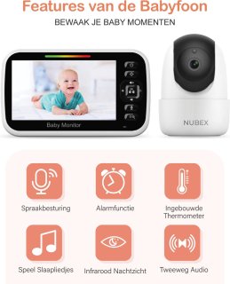 Wat vinden we goed aan de Nubex Babyfoon met camera