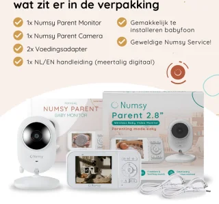 Numsy Babyfoon met Camera - Uitbreidbare Baby Monitor