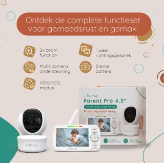 Numsy Parent Pro Babyfoon met Camera