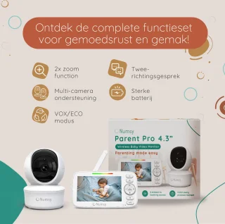 Numsy Parent Pro Babyfoon met Camera