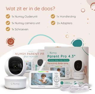 Numsy Parent Pro Babyfoon met Camera