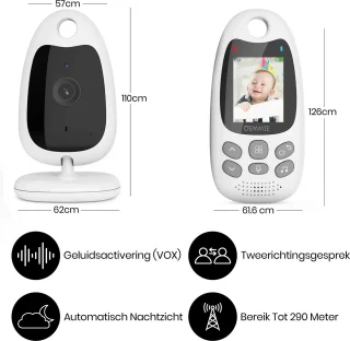 Oemmie Babyfoon met Camera Wit
