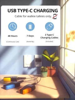 Oplaadbare Walkie Talkie voor kinderen 3-12 jaar