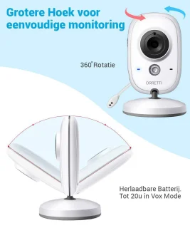 Orretti V8 Babyfoon met camera