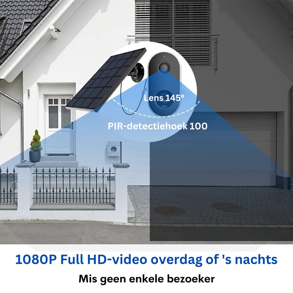 Outdoor Camera Solar Draadloze Beveiligingscamera Wit