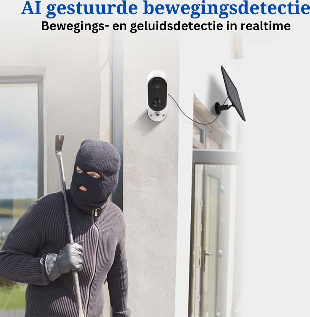 Outdoor Camera Solar Draadloze Beveiligingscamera Wit
