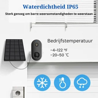 Outdoor Camera Solar Draadloze Beveiligingscamera Wit