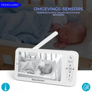 PEEKGUARD© Babyfoon Full HD WiFi Monitor