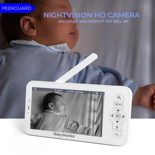 PEEKGUARD© Babyfoon Full HD WiFi Monitor