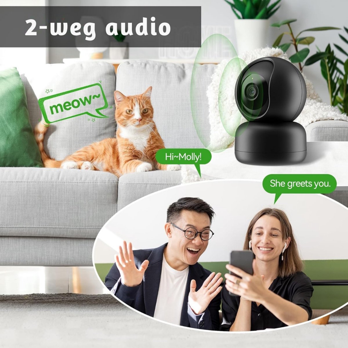 Petcam Huisdiercamera en Babyfoon Met App