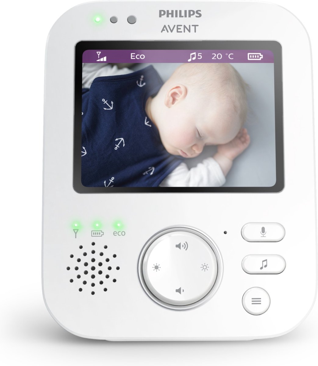 Philips Avent SCD843/26 beeldbabyfoon wit lichtgrijs