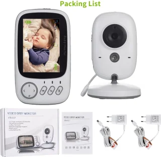 Premium Babyfoon met Camera 3.2 Inch LCD scherm Wit