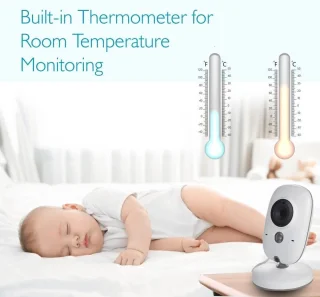Premium Babyfoon met Camera 3.2 Inch LCD scherm Wit