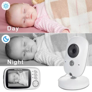 Premium Babyfoon met Camera 3.2 Inch LCD scherm Wit