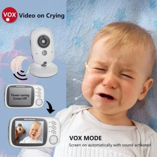 Premium Babyfoon met Camera 3.2 Inch LCD scherm Wit