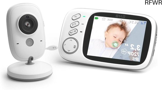 RFWR® Babyfoon met 3,2 inch LCD-camera