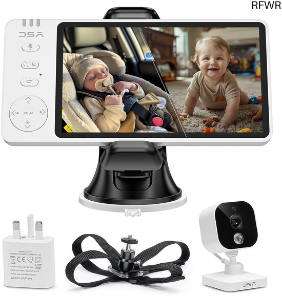 RFWR HD 1080P Babyfoon 5 inch Display