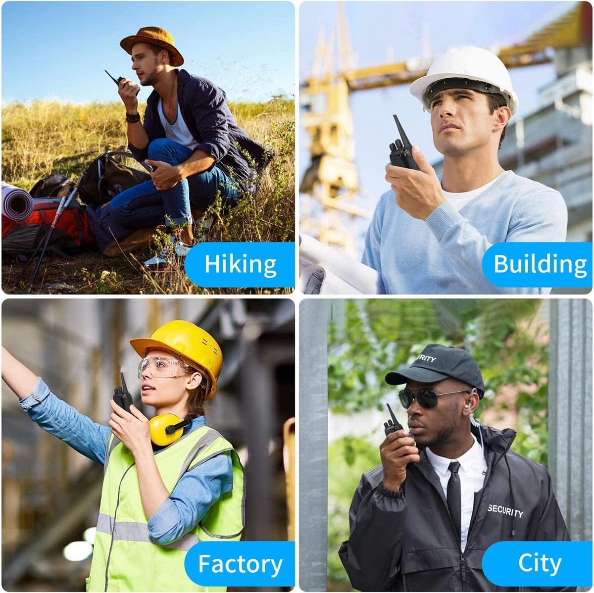 RFWR® Oplaadbare Walkie Talkies Lange Afstand