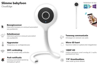Rudolphy Babyfoon met Camera en Wifi CloudEdge