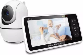 Rustive Babyfoon 5 Inch Beveiligingscamera Op Batterij
