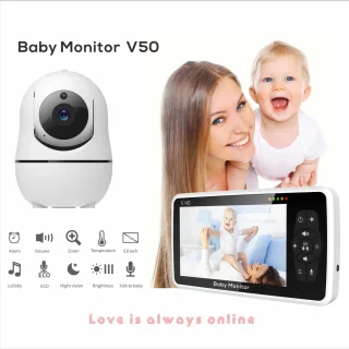 Rustive Babyfoon 5 Inch Beveiligingscamera Op Batterij