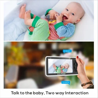 Rustive Babyfoon 5 Inch Beveiligingscamera Op Batterij