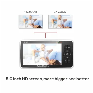 Rustive Babyfoon 5 Inch Beveiligingscamera Op Batterij